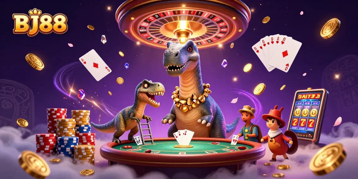 Experience vibrant action at BJ88 with dynamic scenes of gaming excitement and winning moments.