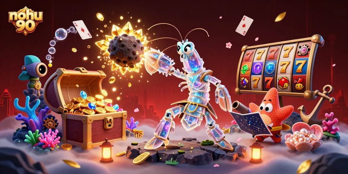 Engage in thrilling slots at nohu 90 with dynamic 3D characters and explosive game elements.
