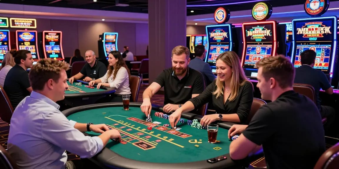 Esperienza di gioco entusiasmante nei casinò online non AAMS con giocatori diversi e atmosfera vivace.