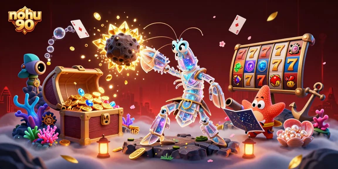 Engage in thrilling slots at nohu 90 with dynamic 3D characters and explosive game elements.