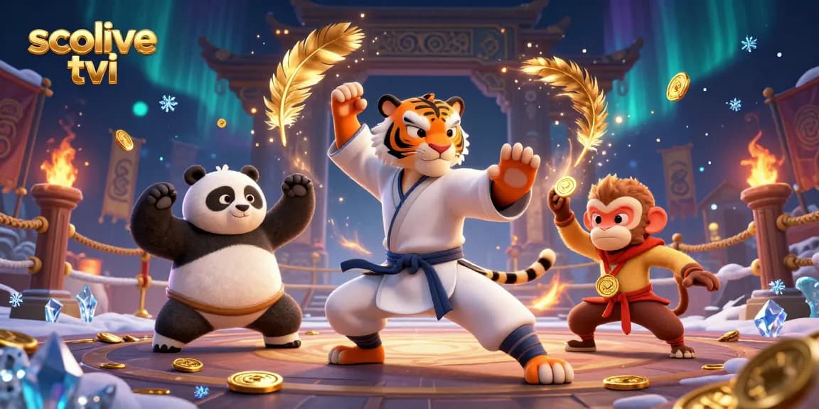Socolive tivi showcases a dynamic 3D illustration of characters in a vibrant gambling arena, enriching the gaming experience.
