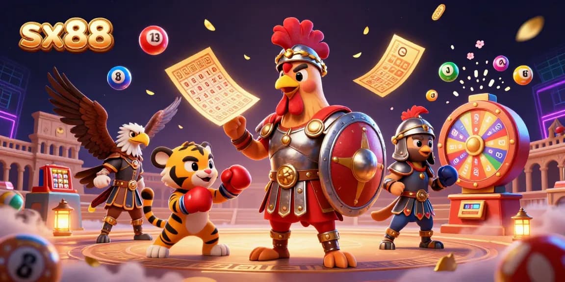 SX88 engages players with exciting lottery balls, bingo, and casino elements for winning opportunities