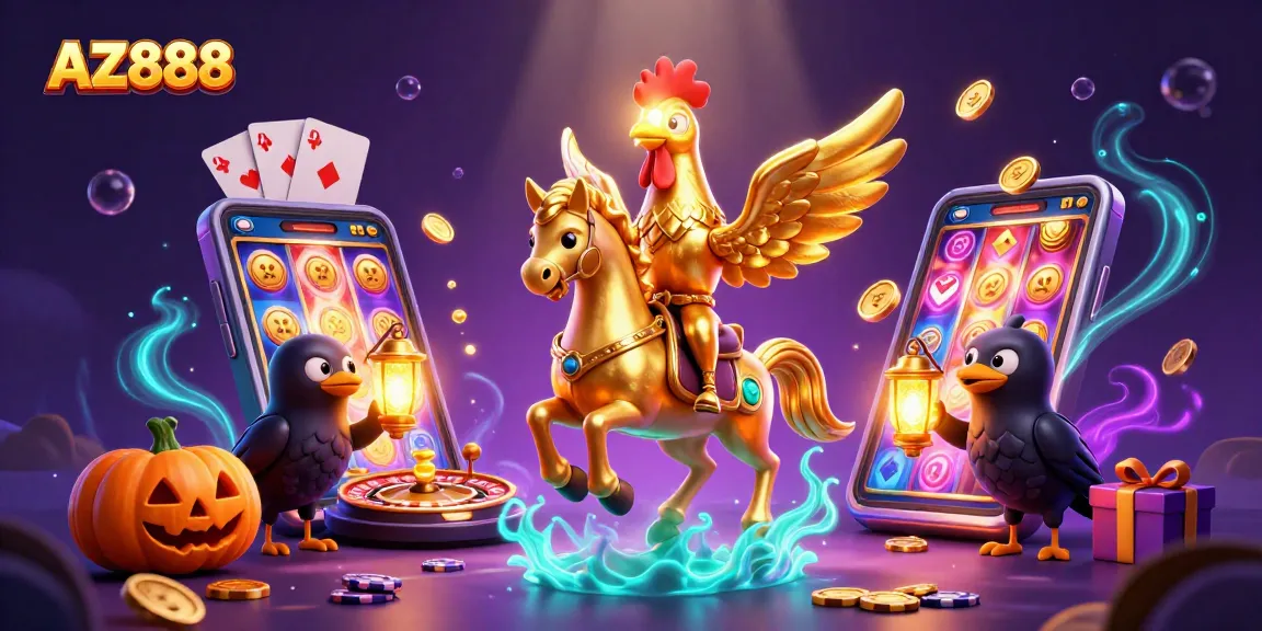 Engage with AZ888's thrilling casino experience featuring vibrant slot games and dynamic characters.