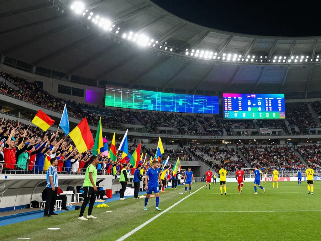 Fans enjoying a thrilling soccer match live at GavangTV's top service.