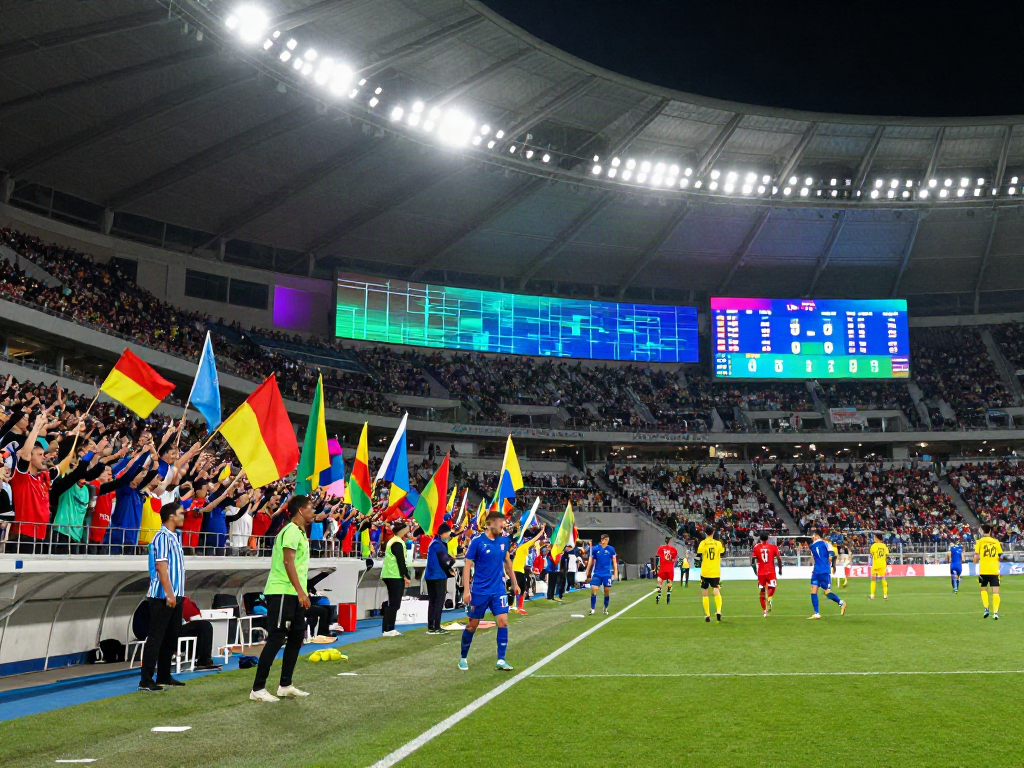 Fans enjoying a thrilling soccer match live at GavangTV's top service.