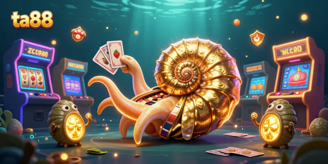 Experience thrilling gaming with ta88, featuring a giant nautilus roulette and vibrant slot elements.