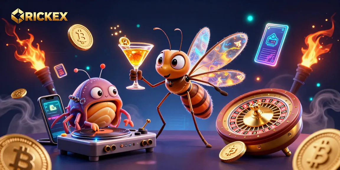Experience CRICKEX with engaging casino elements and crypto excitement in an ultra-detailed 3D illustration.