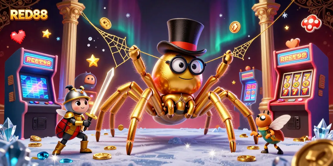 Engage with the vibrant world of RED88 as characters explore a dynamic casino adventure.