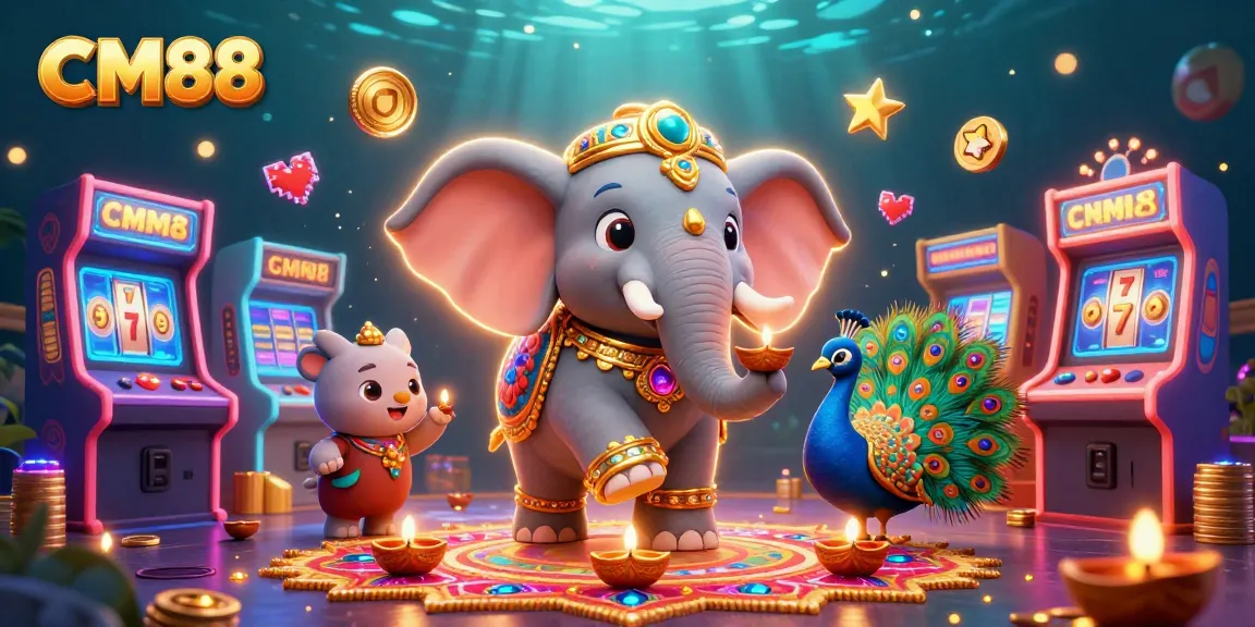 Experience CM88 with vibrant 3D casino-themed visuals highlighting engaging elements and games.