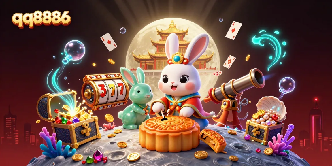Engage with qq8886's vibrant casino world through an exciting dynamic scene featuring playful elements.
