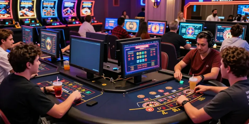 EE88 online casino gaming experience with enthusiastic players at tables