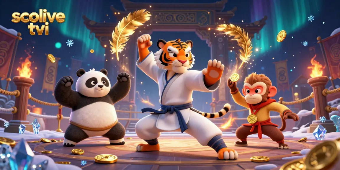 Socolive tivi showcases a dynamic 3D illustration of characters in a vibrant gambling arena, enriching the gaming experience.