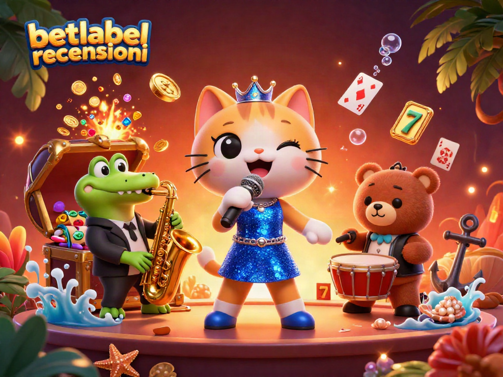 Engage with the lively atmosphere of betlabel recensioni through a playful casino-themed 3D illustration.