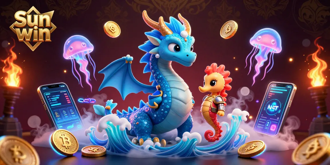 Engage in thrilling gameplay at Sun win featuring a majestic dragon and animated casino elements.