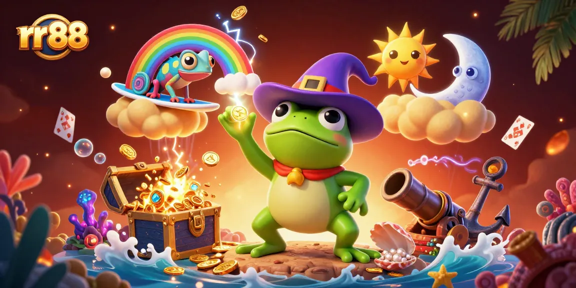 Experience winning strategies with vibrant rr 88 casino games under a golden treasure storm.