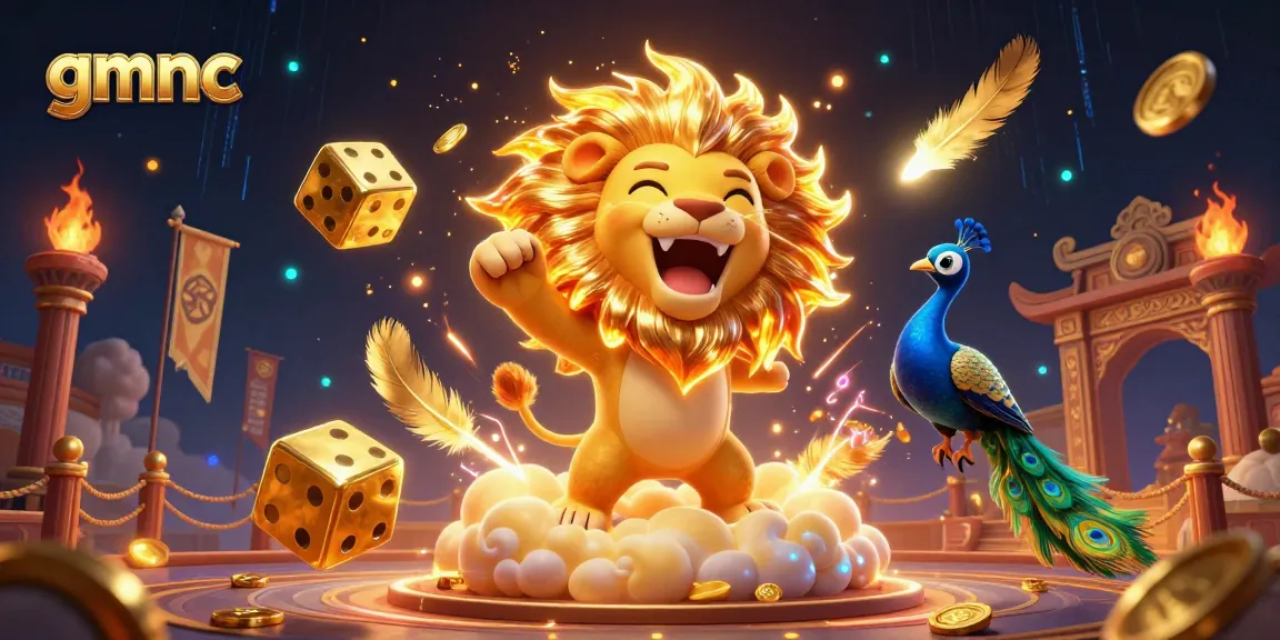 Engage in thrilling gambles with gmnc amidst gold coins and dynamic casino elements.