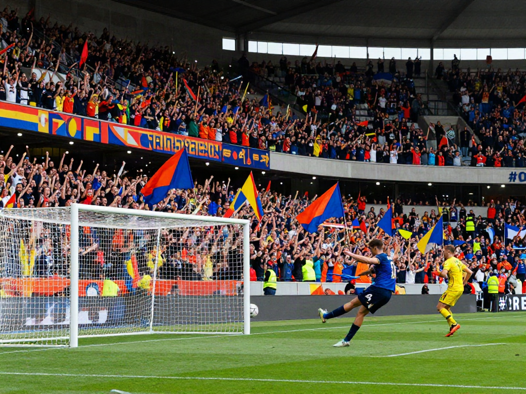Live football match excitement at Socolive, showcasing passionate fans and a key player in action during an intense moment, focused on cakhiatv.