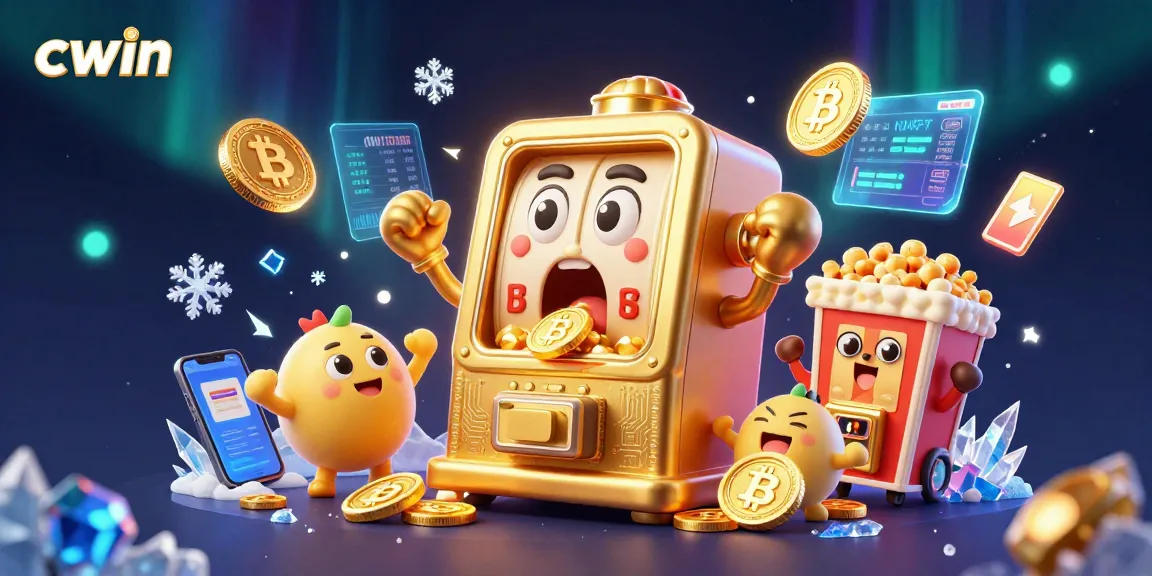 Watching cwin's stunning slot machine jackpot celebration overflowing with coins.