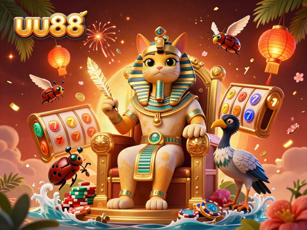 Experience exciting gameplay with uu88 in this vibrant casino-themed illustration.