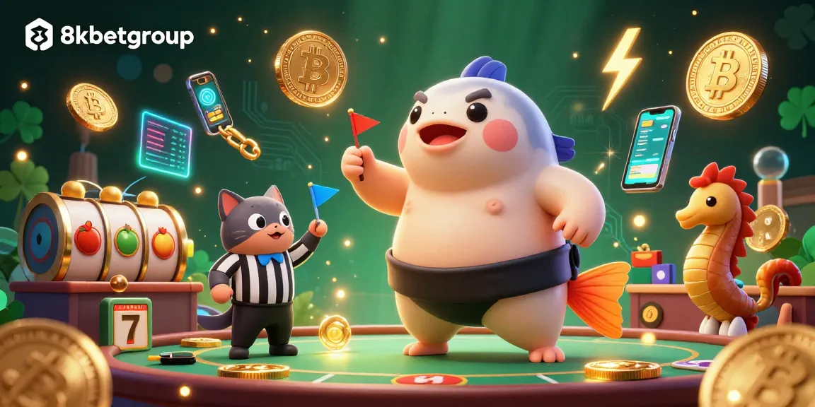 Experience thrilling gaming action at 8kbetgroup with vibrant 3D casino characters and jackpot elements.