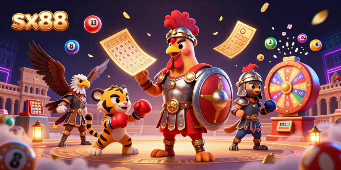 SX88 engages players with exciting lottery balls, bingo, and casino elements for winning opportunities