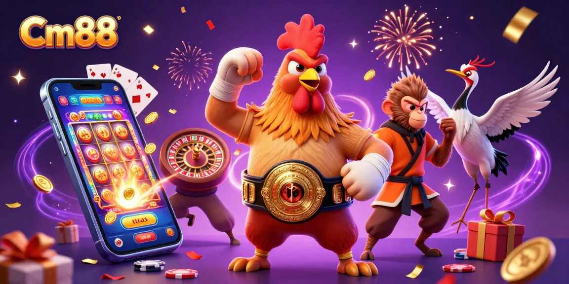 Experience thrilling gameplay at Cm88 with vibrant casino elements and iconic characters.