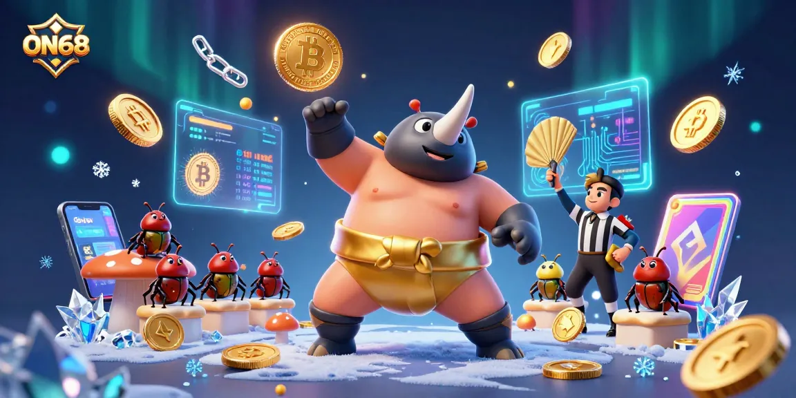 Experience the thrill of ON68 online gaming with a dynamic 3D illustration featuring our champion beetle.