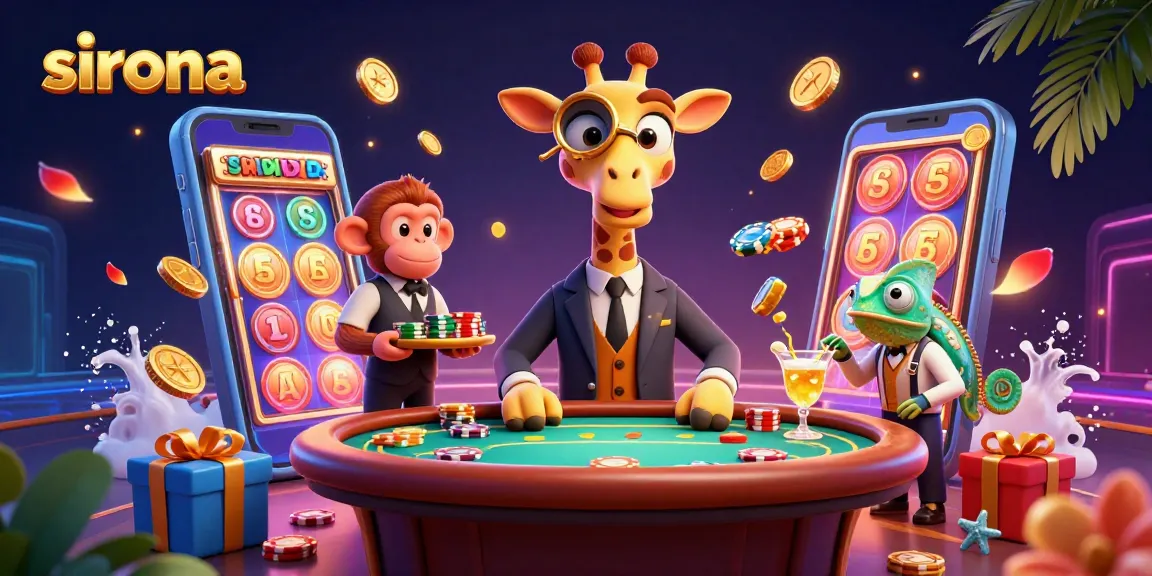 Experience thrilling gaming with sirona in a vibrant casino scene featuring dynamic characters.